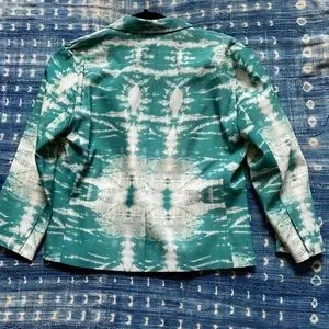 Veste Blazer Tie-dye Vert Ivoire MAJE – Neuve Avec étiquette, Taille 38 EU / 8 US